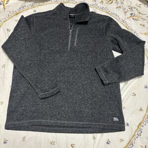 NWOT Eddie Bauer Men’s Pullover 1/4 Zip Charcoal New Imperfection Outdoor XL